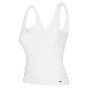 SAVAGE X FENTY • Women’s Hazy White Sheerenity Scoop-Neck Tank Top